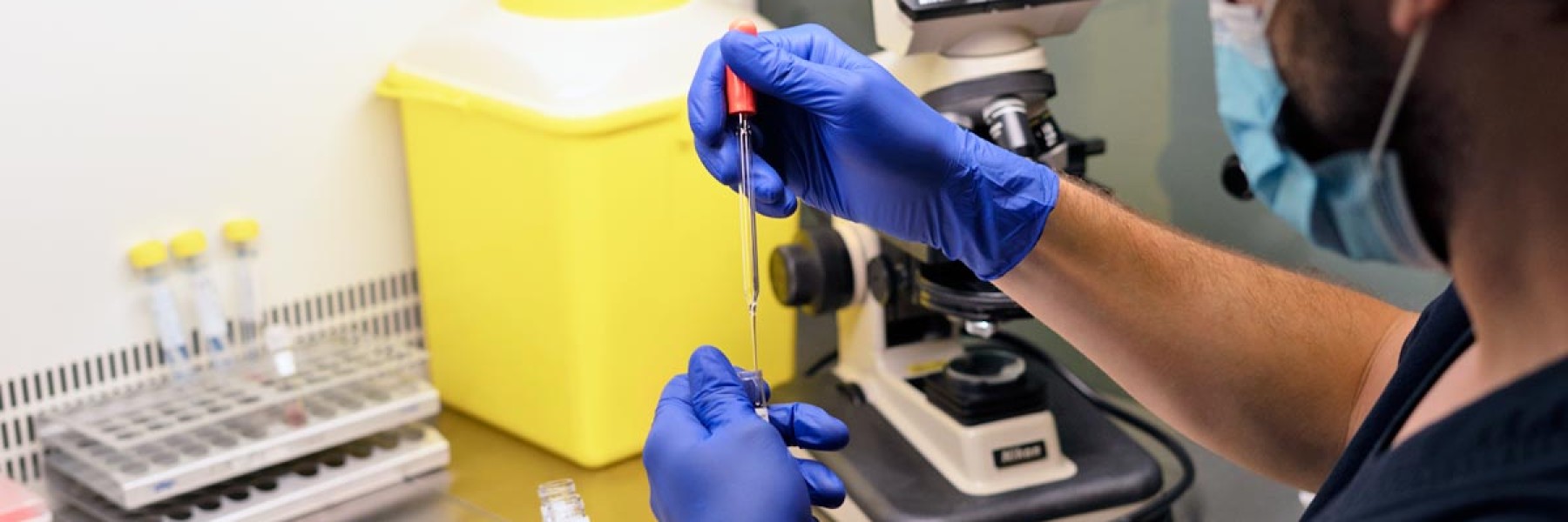 IVF-Life embryologist in the laboratory