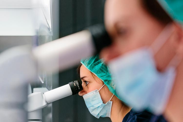 Embriólogas de IVF-Life trabajando en laboratorio