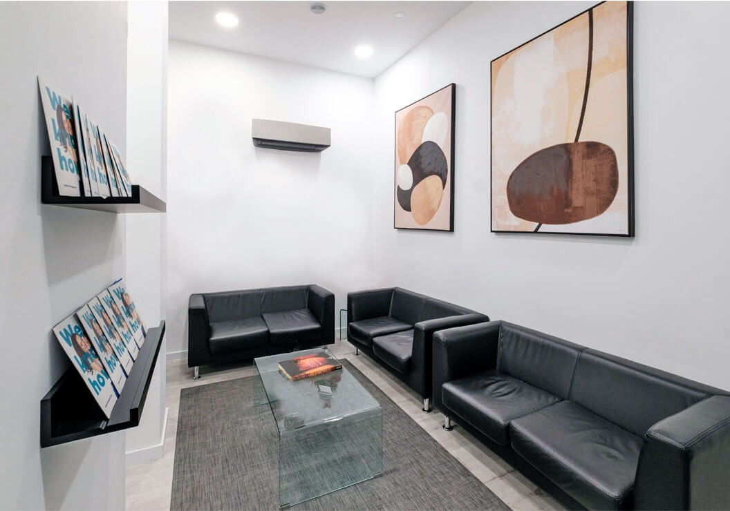 Sala de espera de la clínica de reproducción asistida IVF-Life