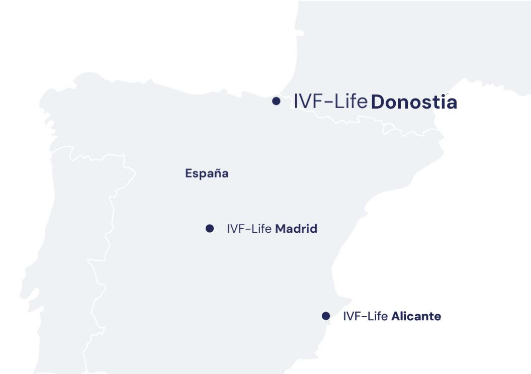 3 IVF-Life kliniken kokapena erakusten duen mapa